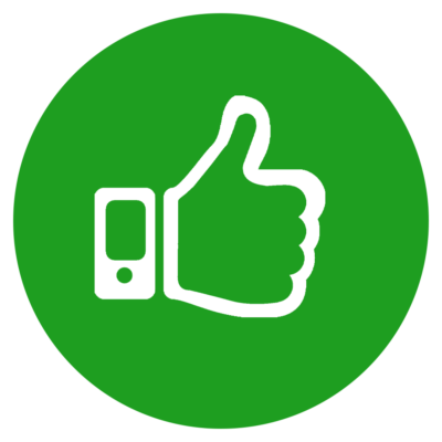 Ikoni, jossa peukku ylhäällä